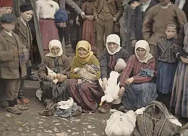 Scène de marché (Krusevac, Serbie, 1913).