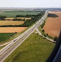 E70 près de l'aéroport de Belgrade en Serbie.