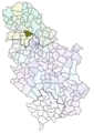 Localisation de la municipalité d'Inđija