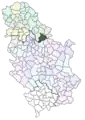 Localisation de la municipalité de Kovin en Serbie