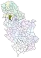 Localisation de la municipalité de Ruma en Serbie