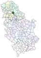 Localisation de la municipalité de Titel en Serbie