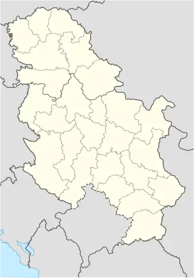 Localisation de Belgrade en Serbie.