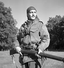 Sgt H A Marshall, Sniper Section, Calgary Highlanders.