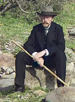 Agrandissement d'autoportrait de Prokoudine-Gorsky.