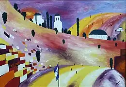 Jérusalem, Mur des lamentations, 70x100 cm, 1998.