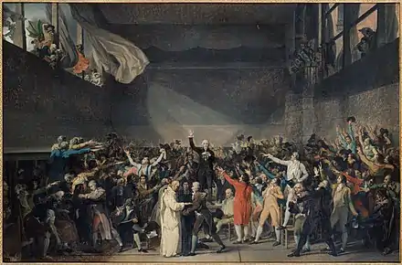 Le Serment du Jeu de paume, étude, huile sur toile, 101,2 × 66 cm, Paris, musée Carnavalet.