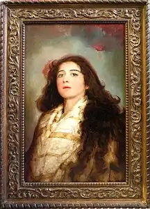 Elda, portrait d'une dame. date 1885-1890, huile sur toile.