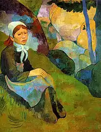 Solitude (1891), huile sur toile (75 × 60 cm), musée des beaux-arts de Rennes.