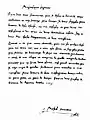 Lettre écrite en prison le 10 octobre 1553, signée « Michel Servetus ». D'une modernité surprenante par rapport aux pattes de mouches médiévales de ses contemporains, la graphie annonce celle du XVIIe siècle.