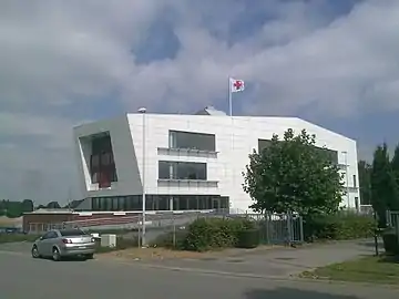 Bâtiment du service francophone du sang de la Croix-Rouge de Belgique.