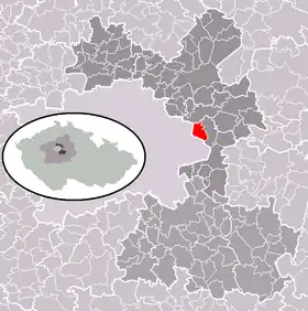 Localisation de Šestajovice