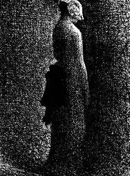 Le nœud noir. Georges Seurat 1882. Pierre noire sur carton. 31,8 × 25 cm. Musée d'Orsay, Paris