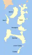 Les sept îles originales.