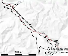 Voir la carte du tunnel.