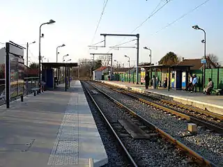 La station vue en direction d'Aulnay-sous-Bois.