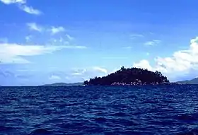 L'île Ronde vue depuis Praslin en 1982