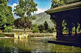 Jardins de Shalimar (Lahore), Pakistan. Référence à l'art immémorial de la maîtrise des eaux et des jardins persans.