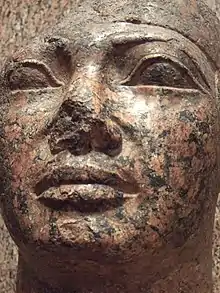 Le pharaon Chabataka (ou Shebitku). Granit rose.Musée de la Nubie