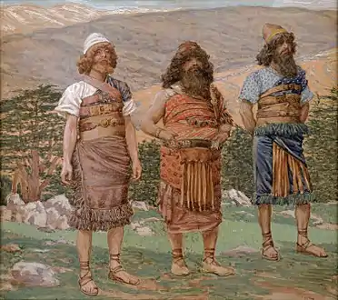 Les frères Sem, Cham et Japhet, représentés par James Tissot (1904).
