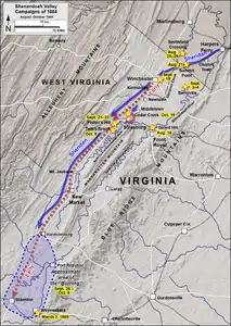 Opérations dans la vallée de la Shenandoah, août-octobre 1864.