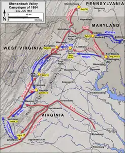 Opérations dans la vallée de la Shenandoah, mai-juillet 1864.