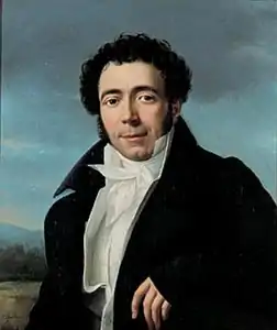 Portrait d'homme sur fond de paysage (1810), huile sur toile, localisation inconnue.
