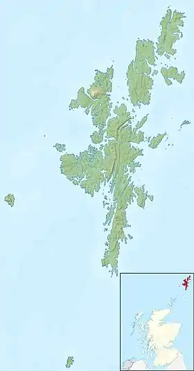 Carte des Shetland.