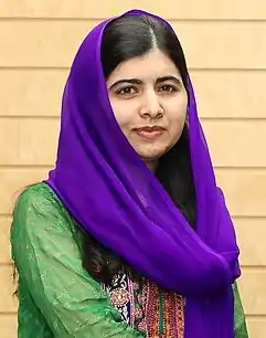 Malala Yousafzai  2015, 2014, 2013.