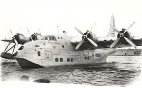 Un Short Solent assurant encore une ligne régulière en 1955.