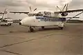 Un Short 360 d'Air UK à l'aéroport international de Humberside en 1989.