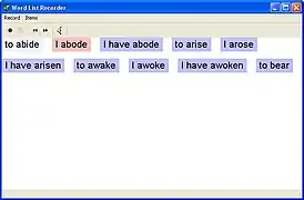 Interface de Shtooka recorder, sur lequel Lingualibre se base.