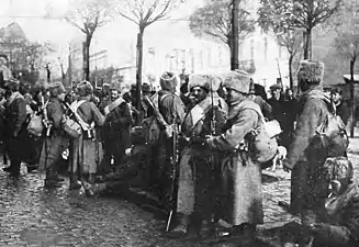 Soldats sibériens à Varsovie, 1914.