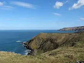 Siccar Point vu depuis l'ouest