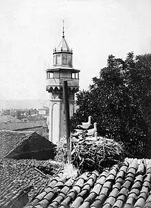 Minaret de la mosquée Sidi Lakhdar en 1900.