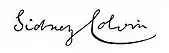 Signature de Sidney Colvin