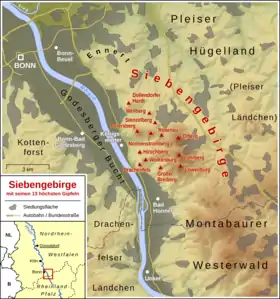 Carte topographique du massif.