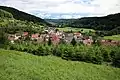 Vue depuis Siebersbach sur la Lautertal.