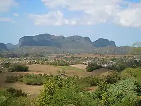 Vue de la sierra La Guasasa depuis Viñales.