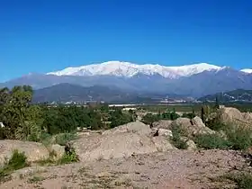 Vue du cerro General Belgrano depuis Chilecito.