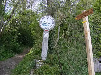 Chemin de randonnée entre la Cale et le Rocheret