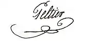 signature de Marie-Étienne Peltier
