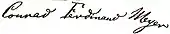signature de Conrad Ferdinand Meyer