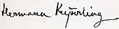 signature de Hermann von Keyserling
