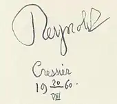 signature de Gonzague de Reynold