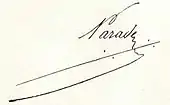 Signature de Adolphe Parade