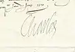 Signature de Charles IX