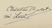 signature de Clémentine Ballot