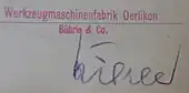 signature d'Emil Georg Bührle
