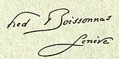 signature de Frédéric Boissonnas